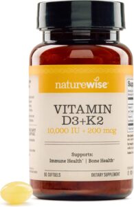 Vitamin D3 + K2 (5000 IU) Supplement