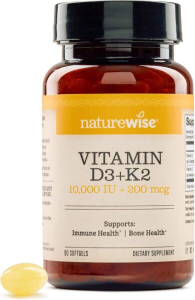 Vitamin D3 + K2 (5000 IU) Supplement